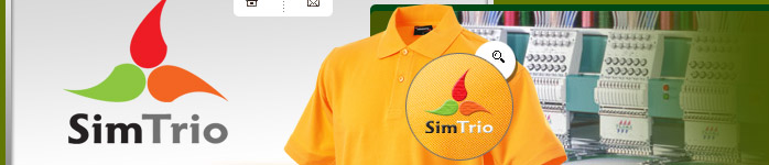 sim trio - strojové vyšívání